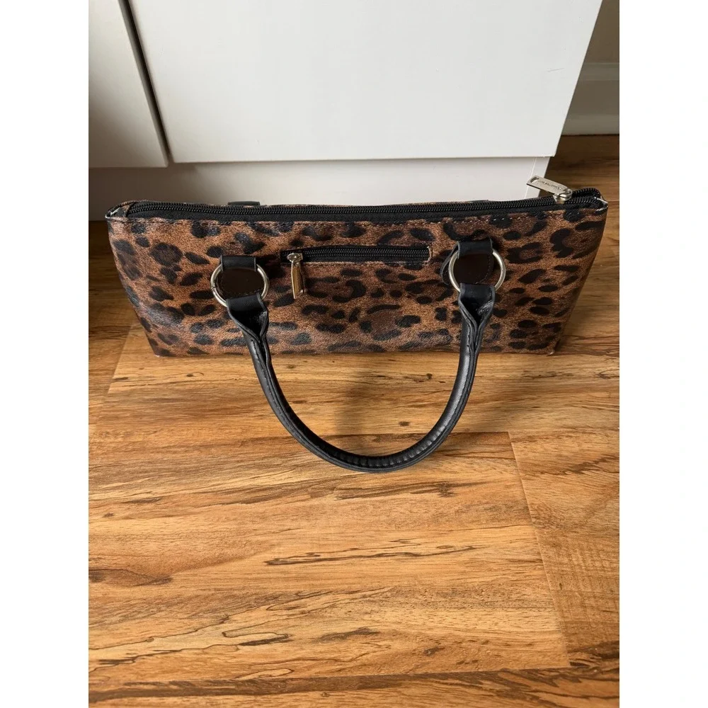 Primeware Leopard Print Insulated Wine Tote Bag Thermal Beverage Carrier Brown